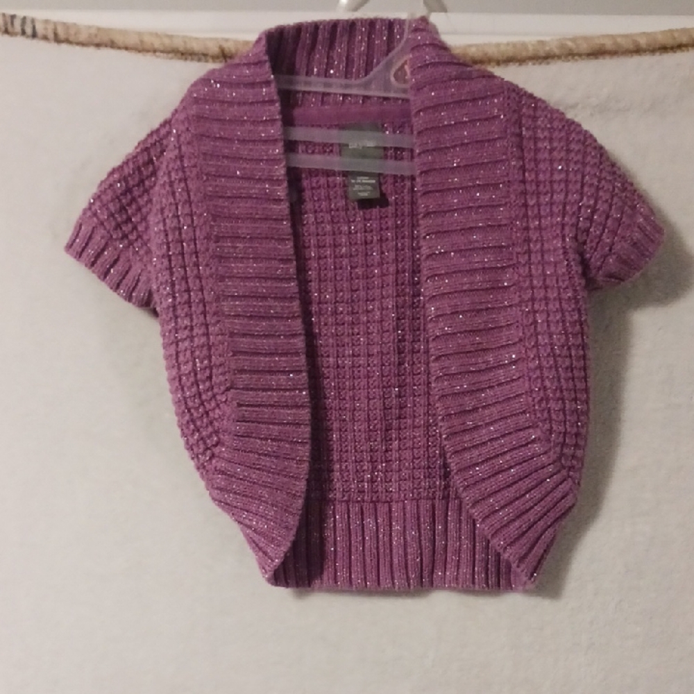 GAP Baby Purple Knit Cardigan
